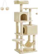 Feandrea 61-inch multi-level cat tree with condos, perches, hammock, and scratching posts