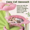 39-inch Fantasreen flower cat tree in green and pink with condo, basket, scratching posts, and a floral top perch.