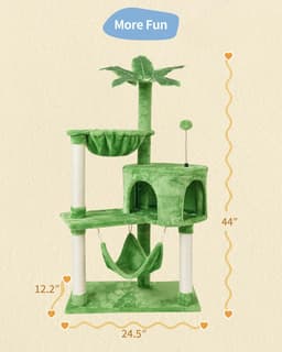 Feandrea 61-inch multi-level cat tree with condos, perches, hammock, and scratching posts