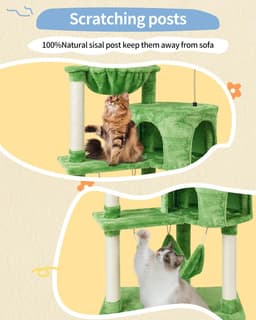 Feandrea 61-inch multi-level cat tree with condos, perches, hammock, and scratching posts
