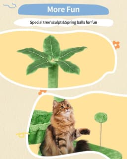 Feandrea 61-inch multi-level cat tree with condos, perches, hammock, and scratching posts