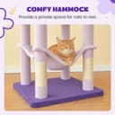 MWPO 63.8-inch flower cat tree tower with two flower-shaped perches, cat condo, hammock, sisal scratching posts and dangling toys