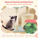 Tangkula 49-inch beige flower cat tree with flower-shaped top perch, cat condo, three sisal scratching posts, five levels, three platforms and dangling ball toy