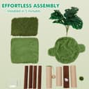 WOOCHPET 37-inch green jungle cat tree with top condo, large hammock, sisal scratching posts, mouse hole, spring ball toy, sisal ball, and green leaf elements