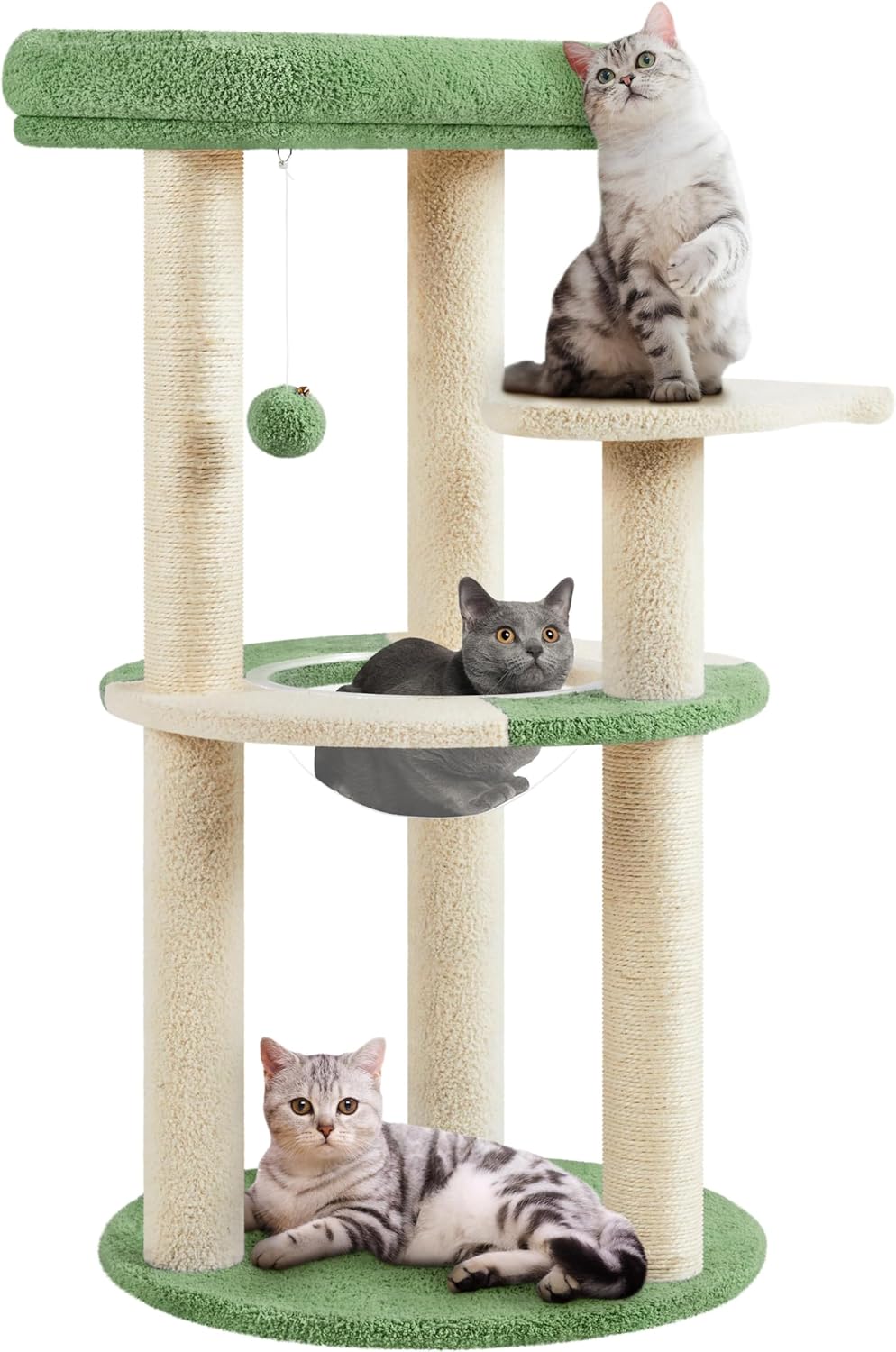 Yaheetech Space Capsule Cat Tree – Clear Bowl Perch, Fish Platform ...